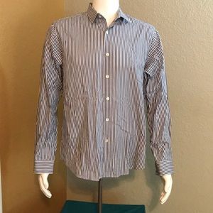 Blue pinstripe Theory Shirt